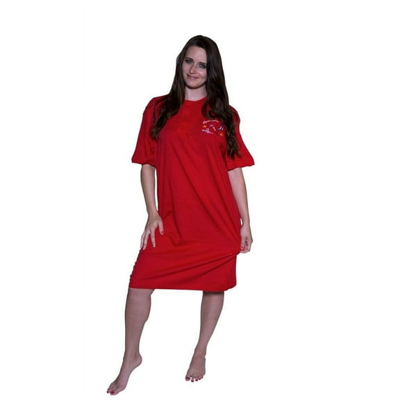 Ladies Ultra Cotton Active Perfect Regular-Fit Short-Sleeve Crewneck Sleep Shirt Special Offer