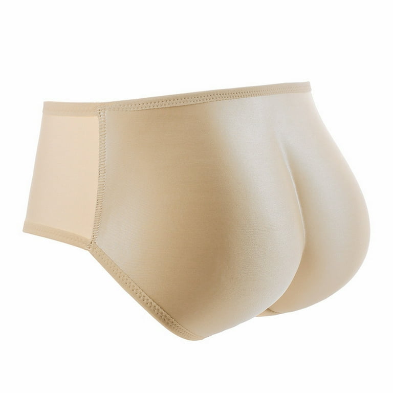Ladies Underwear Lifter Padded Enhance Control Low Waist Panties Beige XXXXL
