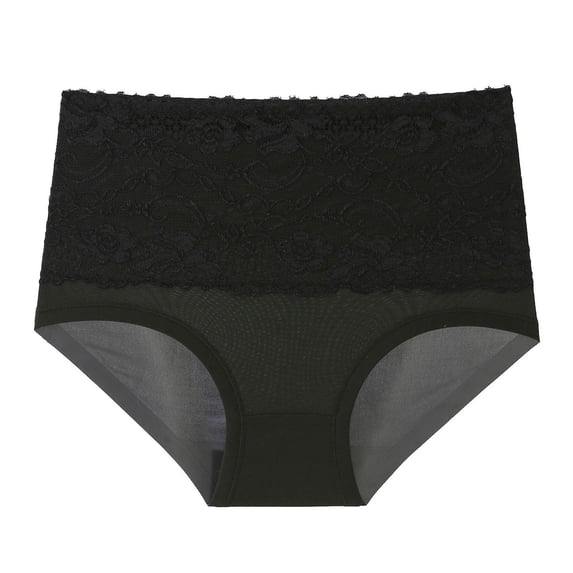 Ladies Underwear Panties - Breathable Small Fresh Trackless Girls' Comfortable Women's Underwear, Seamless Underwear for Women,Color: Black Size: 6XL