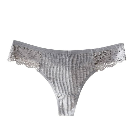 Ladies Underwear Panties Grey Lace Underwear Underwear Womens Seamless Thong M