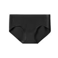 thumbnail image 1 of Ladies Underwear Panties - Women's Seamless Briefs Women's Silk Crotch Comfortable Mid Waist Underwear, Seamless Underwear for Women,Color: Black Size: XXL, 1 of 3