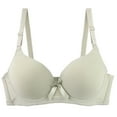 thumbnail image 1 of Ladies Unlined Wireless Bralette Womens T-Shirt Underwire Bras Lightly Lined Push up Padded Full Cover Everyday Bralettes Soft Balconette Green M, 1 of 3