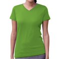 thumbnail image 1 of Ladies' V-Neck Fine Jersey T-Shirt APPLE L, 1 of 5