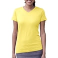thumbnail image 1 of Ladies' V-Neck Fine Jersey T-Shirt YELLOW 2XL, 1 of 2