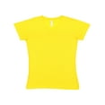 thumbnail image 1 of Ladies' V-Neck Fine Jersey T-Shirt YELLOW L, 1 of 4