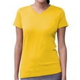 thumbnail image 1 of Ladies' V-Neck Fine Jersey T-Shirt YELLOW M, 1 of 4