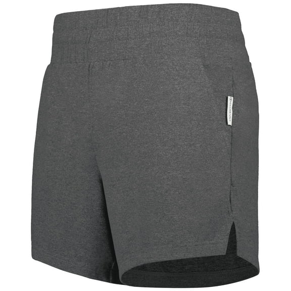Holloway 223704.E83.2XL Ladies Ventura Soft Knit Shorts, Carbon Heather - 2XL