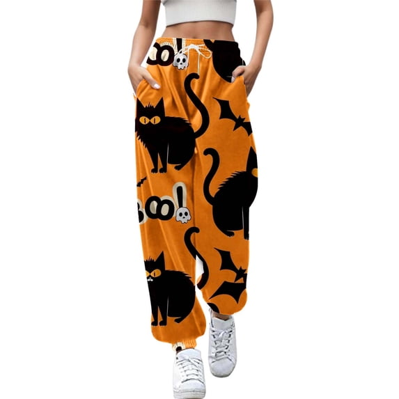 Ladies' Versatile And Fashionable Printed Casual Drawstring Pants