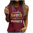 thumbnail image 1 of Ladies Vest Top Round Neck Sleeveless Tank Tops Women Love Heart Print T Shirts Regular Loose Tshirt Blouse Undershirt Tank Top Ladies Slim-Fit Stretch Tee Shirt Size 8-16, 1 of 3