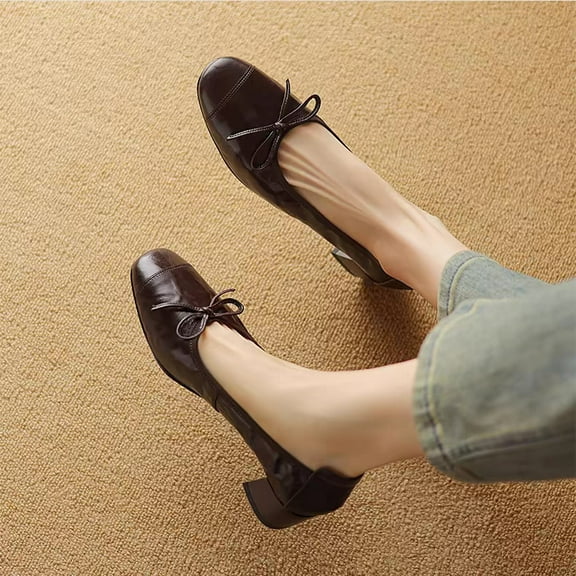 Ladies' Vintage Ballet Flats, Soft Leather Style, Slip-on