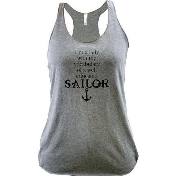 Ladies Vocabulary of a Well Educated Sailor Funny Racerback Tank Top