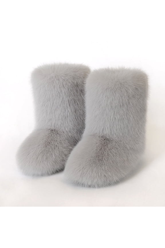 Ladies' Warm And Slip Border Imitation Midsole Imitation Raccoon Winter Boots
