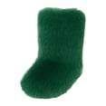 thumbnail image 1 of YLYL Women's Mid Calf Boots Fuzzy Fluffy Furry Warm Fur Lined Round Toe Winter Snow Boots Flat Shoes, 1 of 4