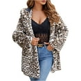 thumbnail image 1 of Ladies Warm Faux Fur Winter Coats for Women Plus Size Womens Faux Furry Long Coat Jacket Hooded Outerwear, 1 of 5