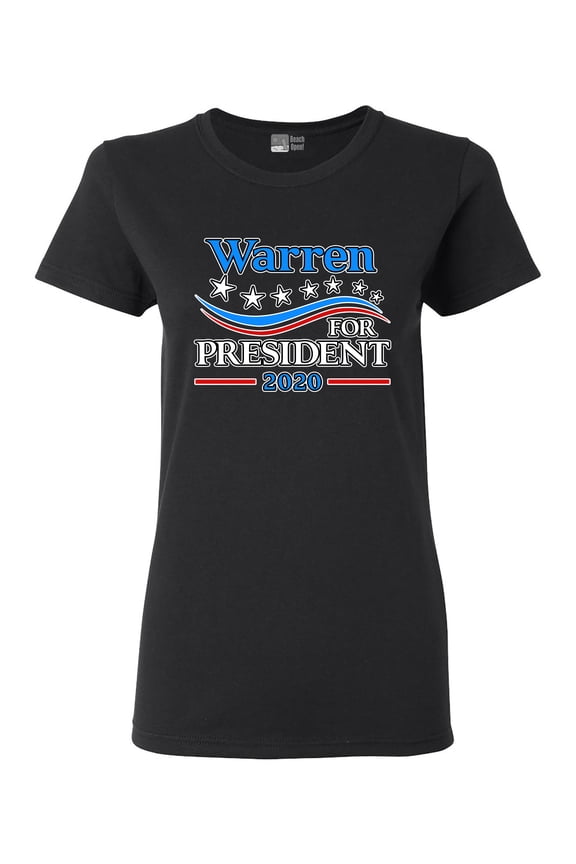 Ladies Warren For President 2020 USA Support Political DT T-Shirt Tee