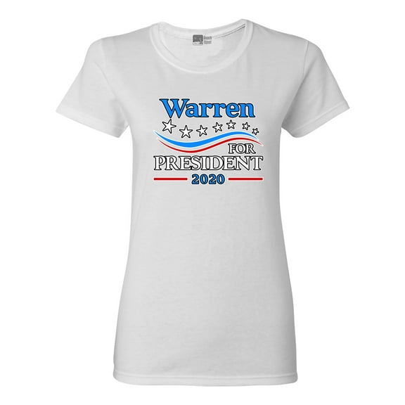 Ladies Warren For President 2020 USA Support Political DT T-Shirt Tee