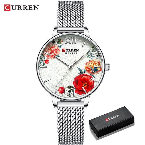 Ladies Watches Curren New Fashion Design Women Casual Elegant Woman Quartz Wristwatches With Stainless Steel Bracelet - Quartz Wristwatches