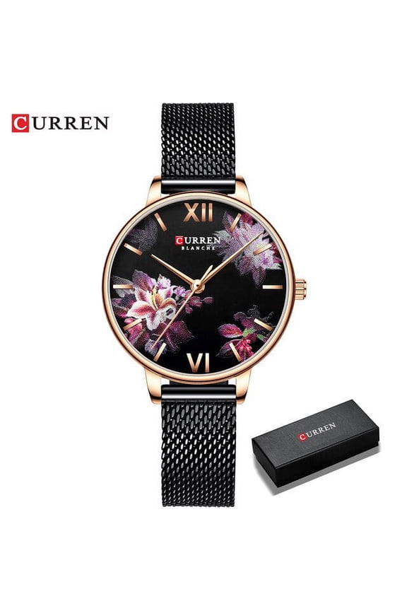 Ladies Watches Curren New Fashion Design Women Casual Elegant Woman Quartz Wristwatches With Stainless Steel Bracelet - Quartz Wristwatches