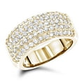 thumbnail image 1 of Ladies Wedding 14K Pave Set Natural 1.5 Ctw Diamond Band For Her (Yellow Gold Size 4.5), 1 of 1