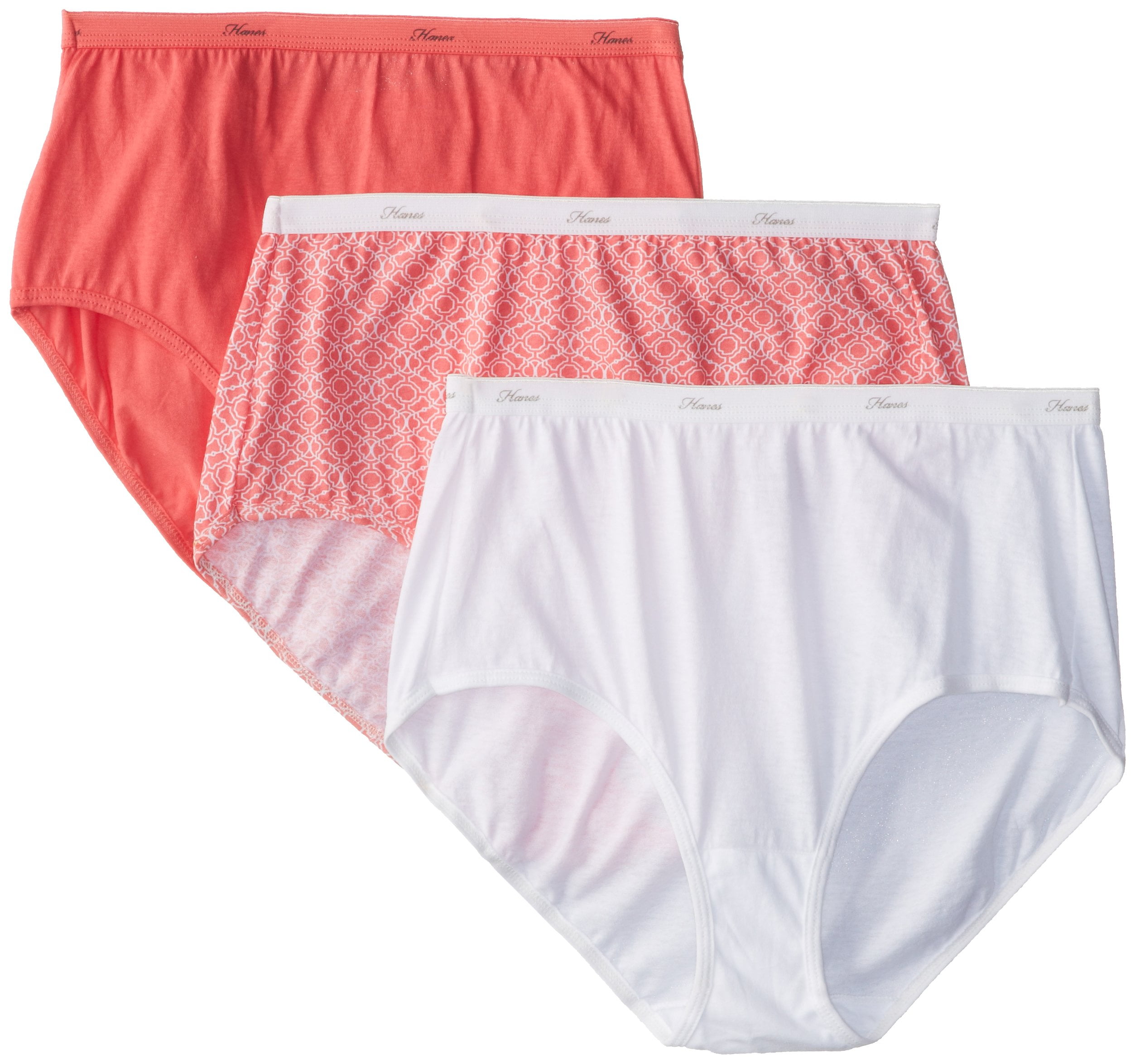 Hanes Women's assorted cotton brief panties - 3 pack