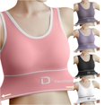 thumbnail image 1 of Ladies Wide‑Shoulder‑Strap Yoga Crop‑Top Bra Elastic Ribbed Fabric Casual Sport Layering Vest, 1 of 5