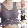 thumbnail image 1 of Ladies Wide‑Shoulder‑Strap Yoga Crop‑Top Bra Elastic Ribbed Fabric Casual Sport Layering Vest, 1 of 5