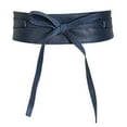 thumbnail image 1 of Ladies Wide Waist Belt Bow Tie Adjustable Dress Belt Waist Cinch Fashion Accessory for Skirts and Clothing, Blue One Size, 1 of 4