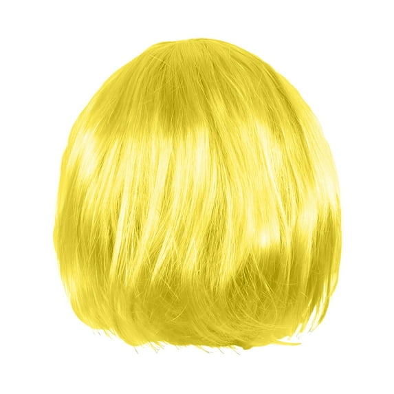 Ladies Wig Carnival Human Hair Short Wig for Party Decoration 30CM for Themed Events and Dress Up