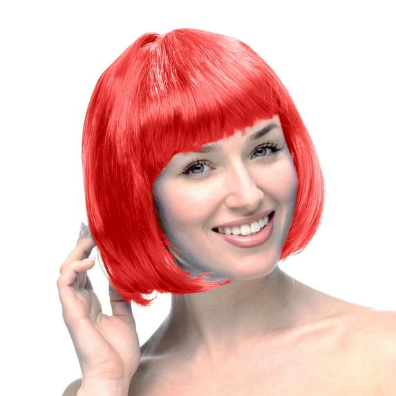 Ladies Wig Carnival Human Hair Wig for Party Decoration - 30CM Short Style for Outfits and Special Events