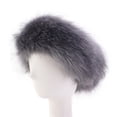thumbnail image 1 of Ladies Winter Faux Fur Soft Fluffy Cozy Warm Unisex Thick Furry Headband Winter Outdoor Earwarmer Empty Top Elastic Anti-slip Ski Hat, 1 of 7