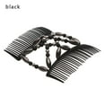 Ladies Women Bun Maker Stretch Double Comb Beaded Hair Clip Elastic