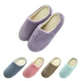 thumbnail image 1 of Ladies Women Comfy Slippers Warm House Anti Skid Shoes Furry Plush Footwear Indoor, 1 of 7