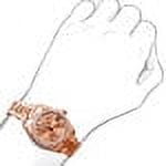 Ladies Women's Full Solid Stainless Steel 18K Rose Gold Finish Simulated Diamond Presidential Watch 30mm W/Date Function