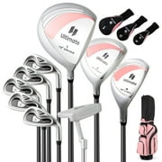 Costway Ladies Womens Complete Golf Clubs Set 10 Pieces Includes Alloy Driver