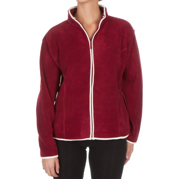 Ladies / Womens Full-Zip Anti-Pilling Performance Fleece Jacket - Maroon - Large