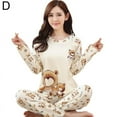 thumbnail image 1 of Ladies Womens Pyjamas Set Long Sleeve Top Nightwear Pajamas F4X7, 1 of 9