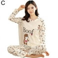 thumbnail image 1 of Ladies Womens Pyjamas Set Long Sleeve Top Nightwear Pajamas L0R4, 1 of 9