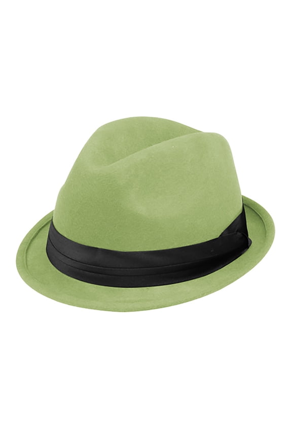 Ladies Wool Felt Fedora Hat - Cactus