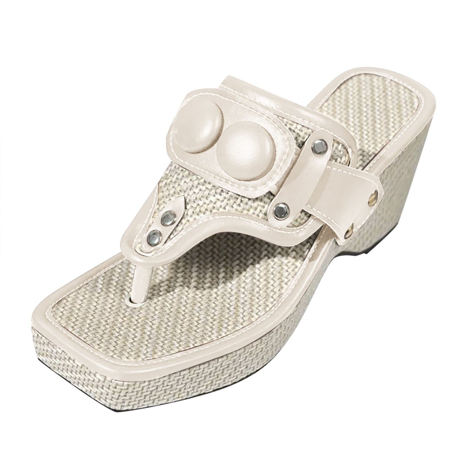 STRAW SOLE SANDAL WHITE LAMBSKIN main image 1