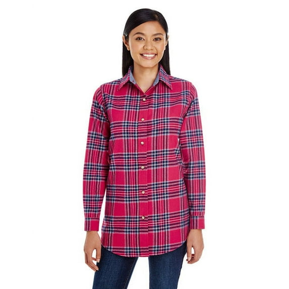 Ladies' Yarn-Dyed Flannel Shirt - BLUE STUART - L