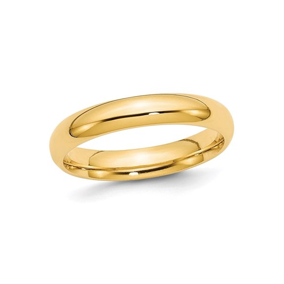 Ladies Yellow Plated Sterling Silver 4mm Wedding Band Ring