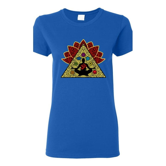Ladies Yoga Meditation Elements Relax Energy DT T-Shirt Tee