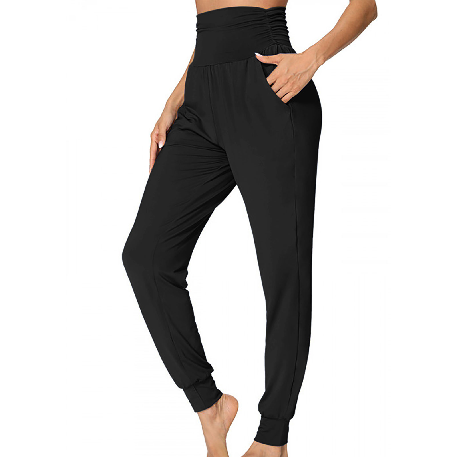 Ladies Yoga Pants Clearance,TIANEK Summer Carpi Slim Fit Flare Solid