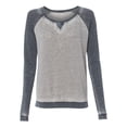 thumbnail image 1 of Ladies' Zen Contrast Crew - CEMENT/ DK SMOKE - XL, 1 of 5