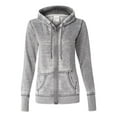 thumbnail image 1 of Ladies' Zen Full-Zip Fleece Hooded Sweatshirt - CEMENT - XS, 1 of 5