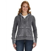 Ladies' Zen Full-Zip Fleece Hooded Sweatshirt - DARK SMOKE - 2XL
