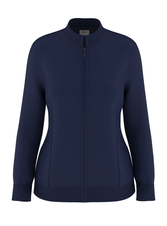 Ladies Zip Front Nursing Scrub Warmup Jacket 4 Colors Sizes XS S M L XL 2XL