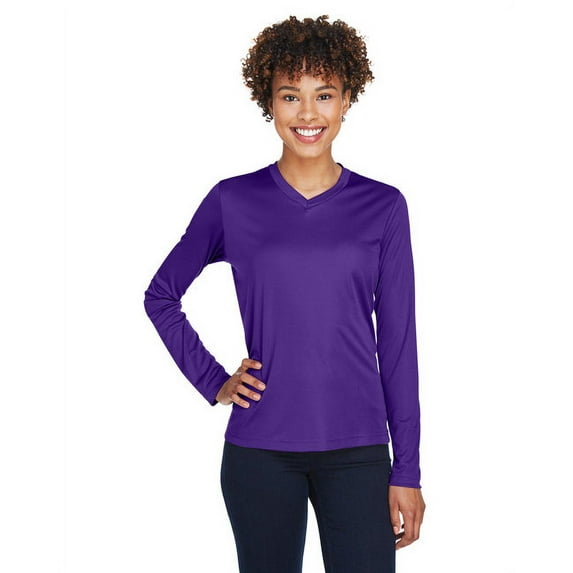 Ladies' Zone Performance Long-Sleeve T-Shirt - SPORT PURPLE - S