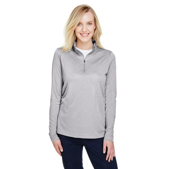 Ladies' Zone Sonic Heather Performance Quarter-Zip - ATHLETIC HEATHER - 2XL