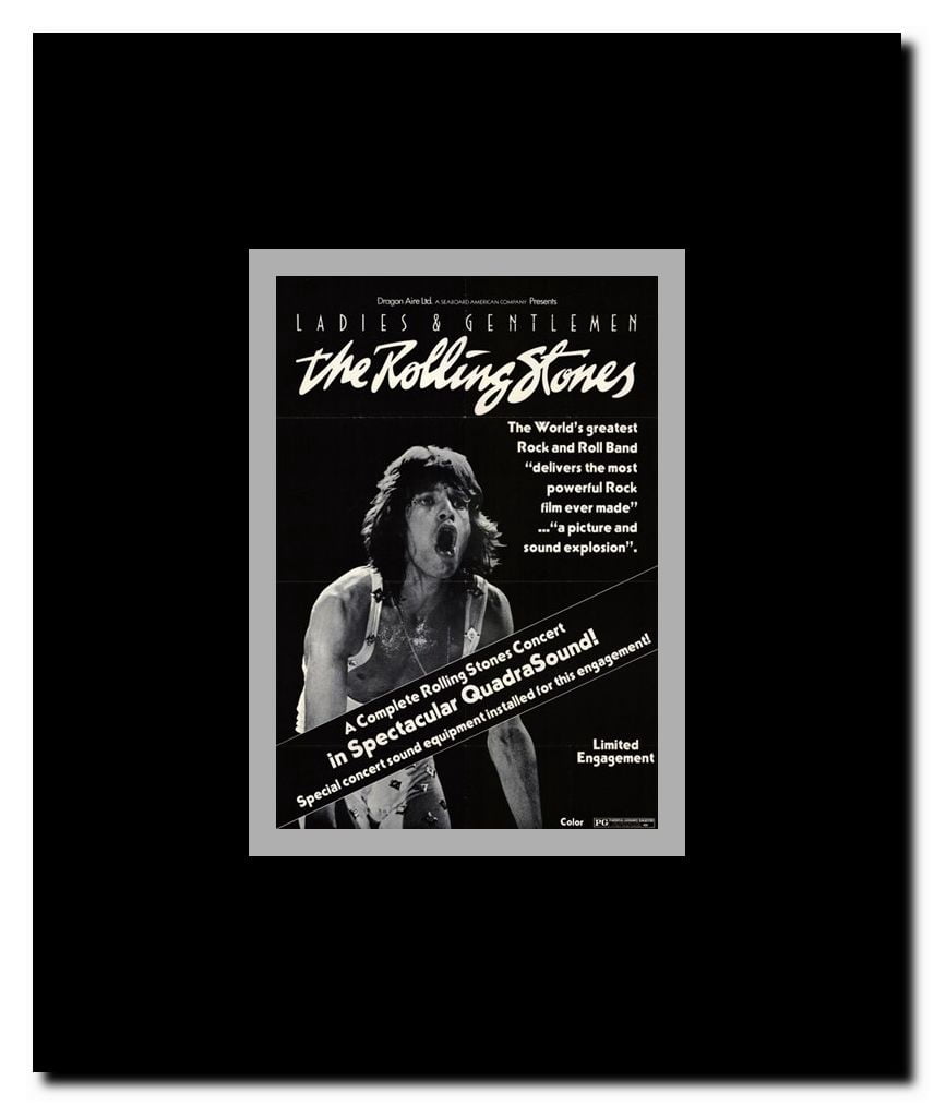 Ladies and Gentlemen the Rolling Stones Framed Movie Poster